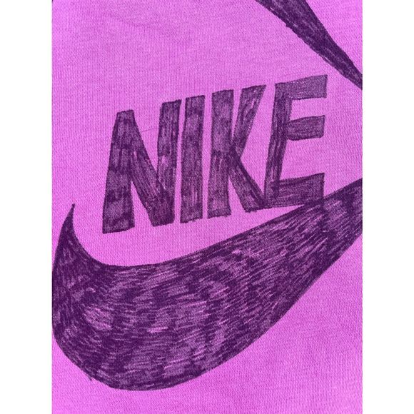 Mint Women's Size 1X Nike Icon Clash Fleece Crop Crew Pullover DB5994-665 Pink - Picture 5 of 8